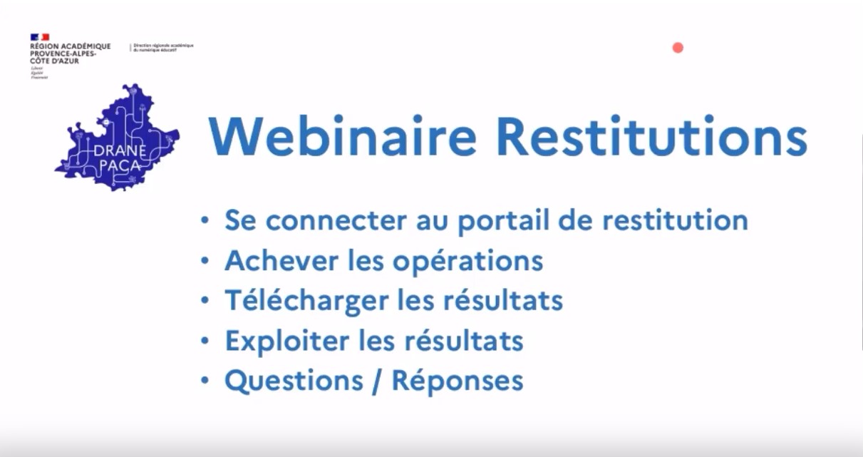 Webinaire Restitutions