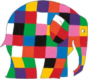 Elmer the elephant, by David McKee