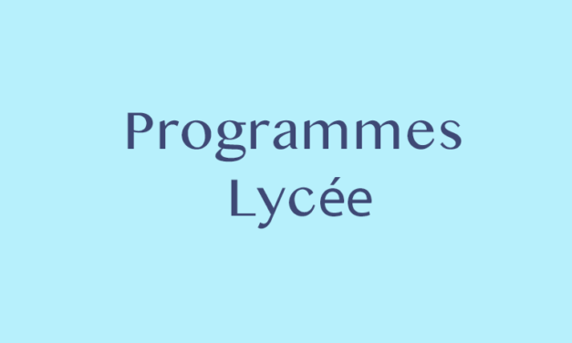 Programmes du lycée