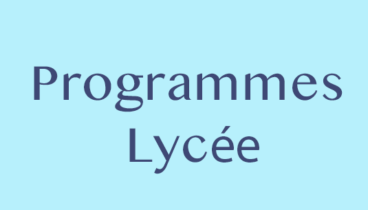 Programmes du lycée