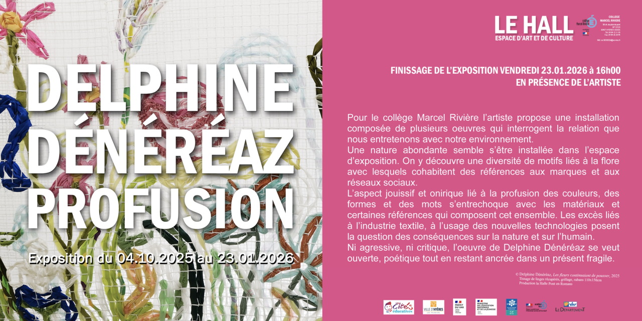 Le finissage de l&rsquo;exposition « Profusion » de Delphine DENEREAZ