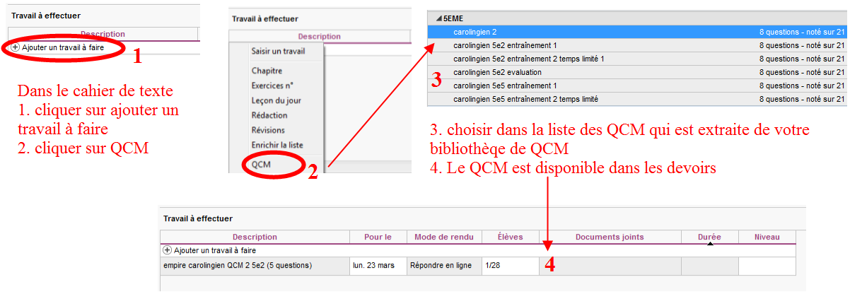 QCM devoirs profs