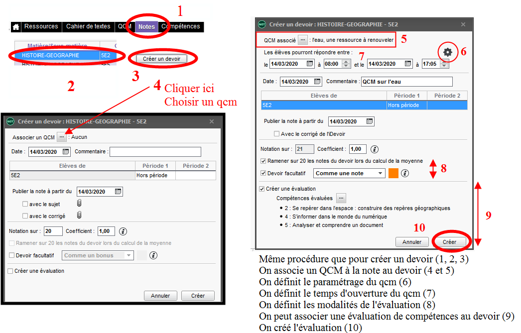 qcm devoirs