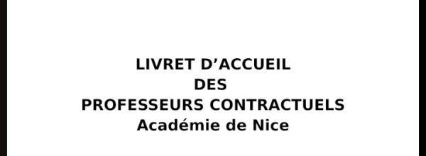 Un livret de rentrée pour les contractuels