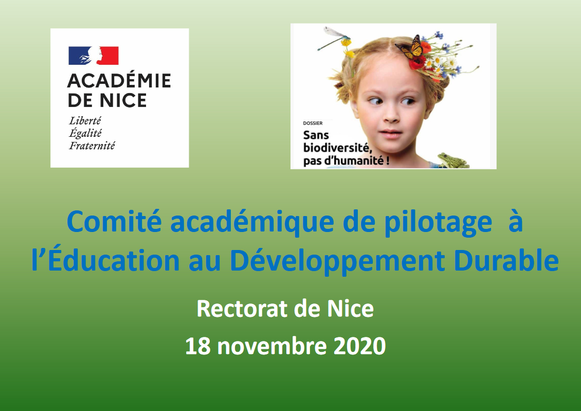 Diaporama du comité académique de pilotage à l'éducation du développement durable