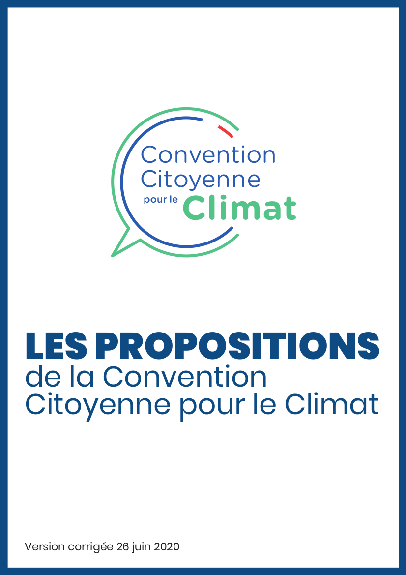 Propositions de la convention citoyenne pour le climat