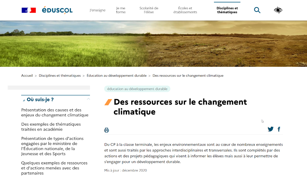 Des ressources sur le changement climatique