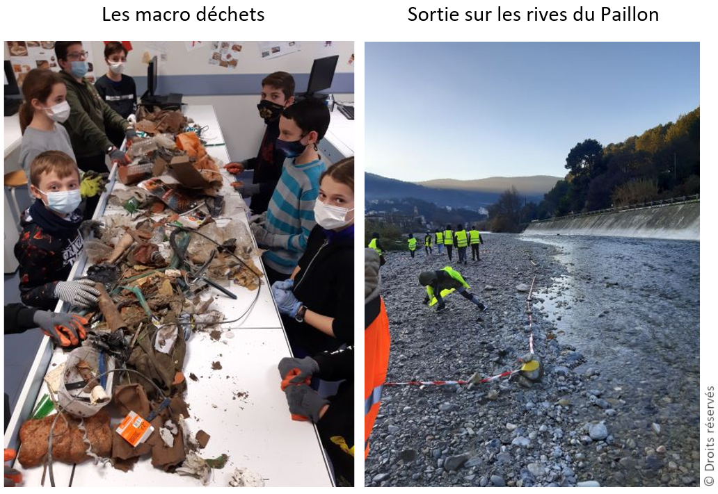 La collecte de plastiques des élèves du collège François-Rabelais de l'Escarène