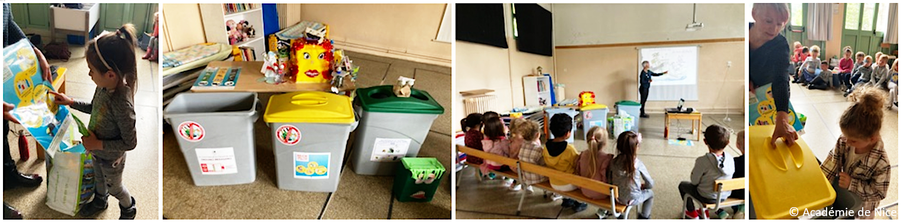 Apprentissage du tri des déchets à l'école maternelle de Sospel