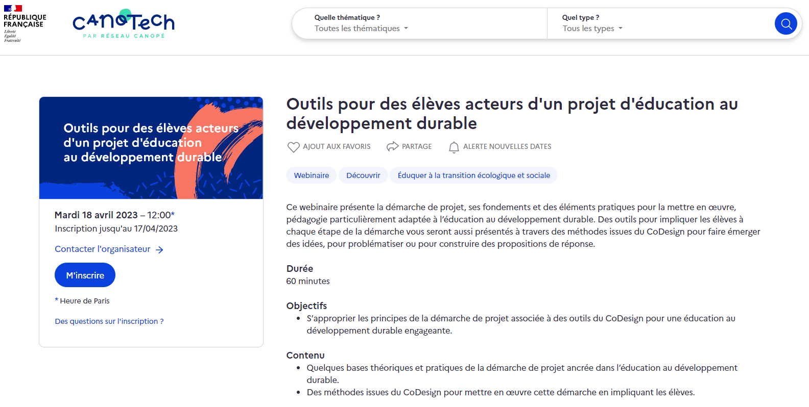 Outils pour des élèves acteurs d'un projet d'éducation au développement durable