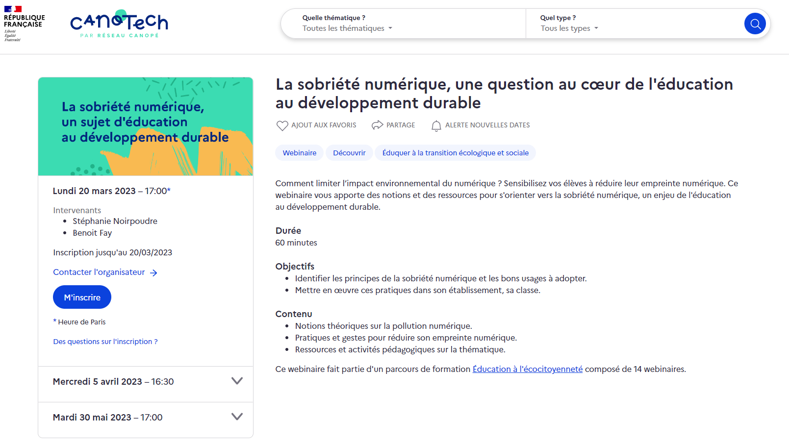 La sobriété numérique, une question au cœur de l'éducation au développement durable