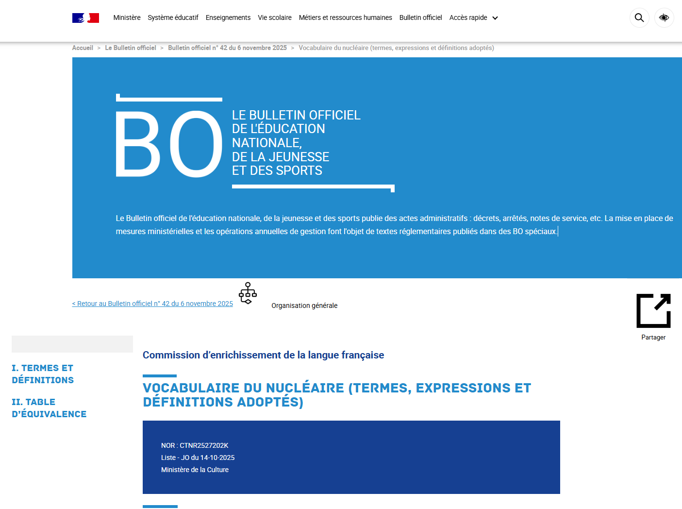 Commission d'enrichissement de la langue française - Vocabulaire de l'environnement Commission d'enrichissement de la langue française - Vocabulaire de l'environnement