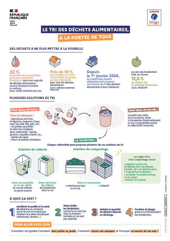 Infographie sur le tri des déchets alimentaires