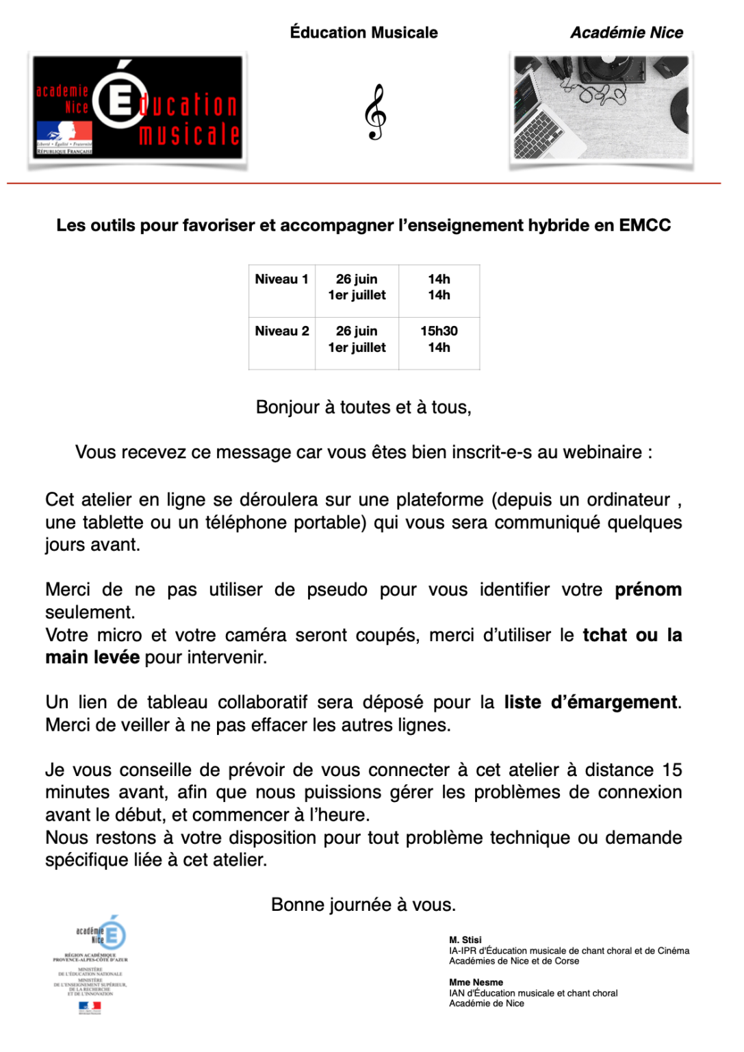 Numérique juin 2020 Éducation Musicale et Chant Choral de l