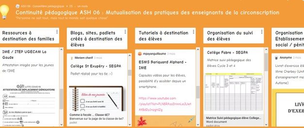 Mutualisation des pratiques des enseignants de la circonscription ASH