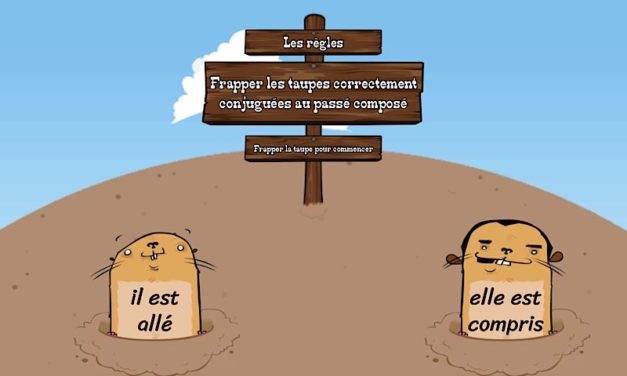 Jeu « chasse-taupes » sur la conjugaison