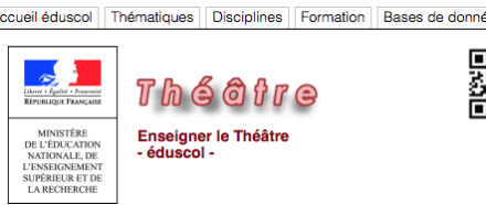 Portail Eduscol Théâtre