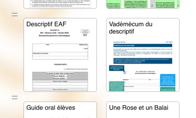 Les épreuves orales des EAF