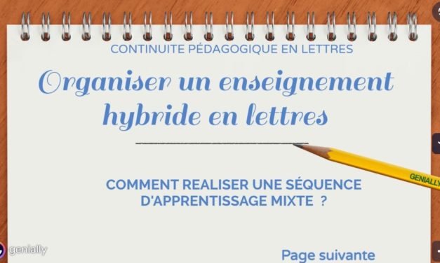 Organiser un enseignement hybride en lettres