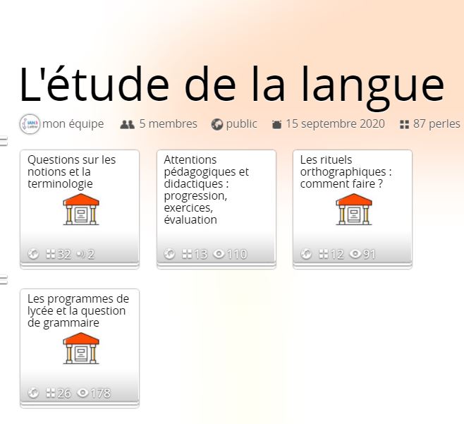 L’ETUDE DE LA LANGUE