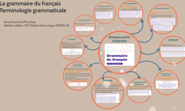 La grammaire du français