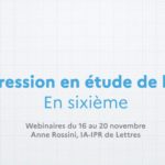 Webinaire Progression EDL sixième