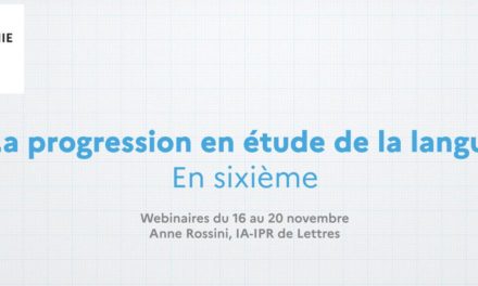 Webinaire Progression EDL sixième