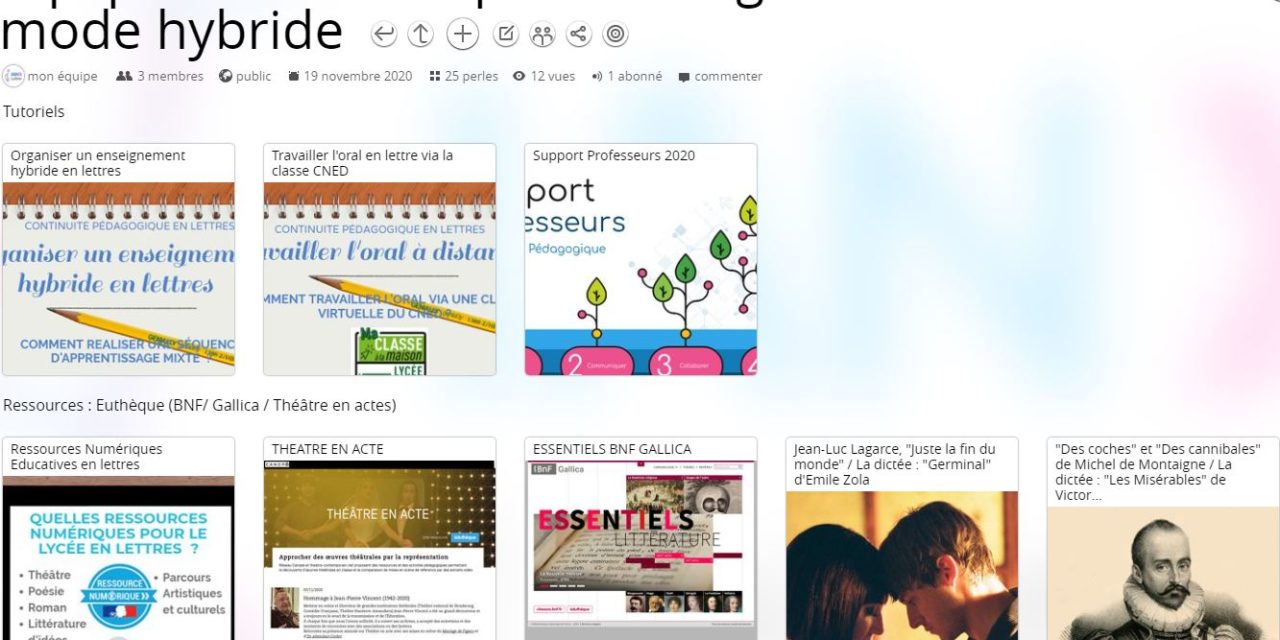Ressources pour enseigner à distance sur Pearltrees