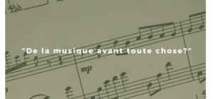 Fomation BTS  : “De la musique avant toute chose ?”.