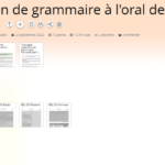 La question de la grammaire à l’oral des épreuves anticipées