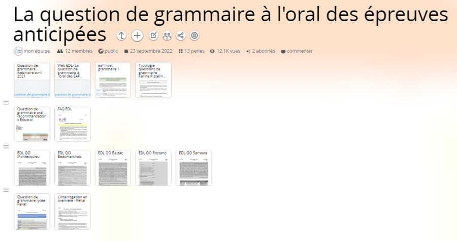 La question de la grammaire à l’oral des épreuves anticipées