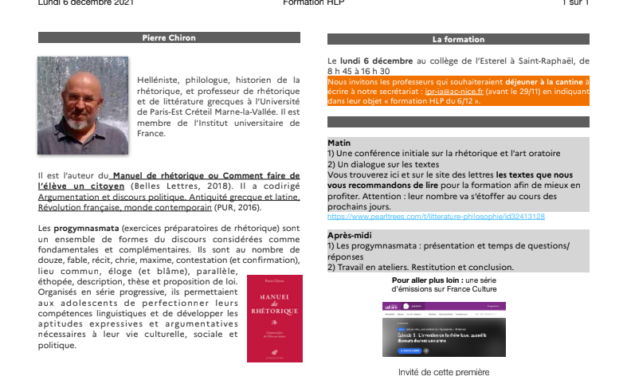 Formation en humanités, littérature et philosophie
