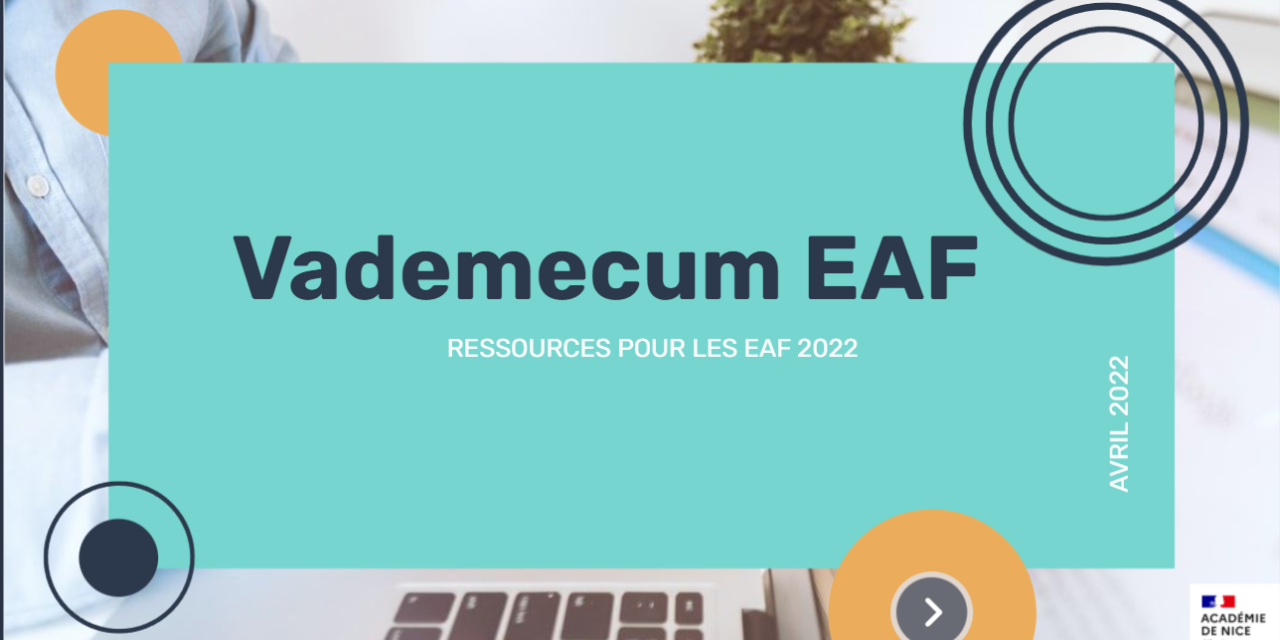 Vademecum  EAF : Ressources pour les EAF 2022