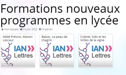 Formations aux nouveaux programmes en lycée