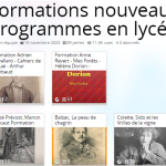Formations aux nouveaux programmes en lycée