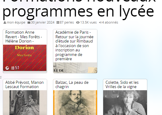 Formations aux nouveaux programmes en lycée