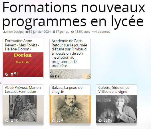 Formations aux nouveaux programmes en lycée