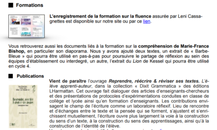 Lettre d’information octobre et novembre 2022