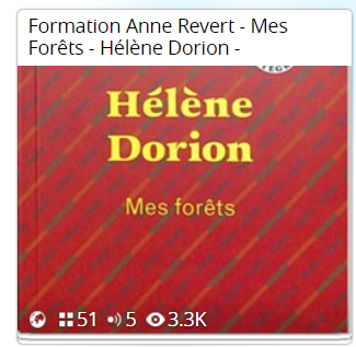 Formation Anne Revert – Mes Forêts – Hélène Dorion –