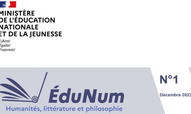 Parution de la lettre ÉduNum HLP n° 1 – décembre 2023