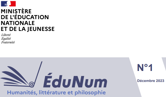 Parution de la lettre ÉduNum HLP n° 1 – décembre 2023