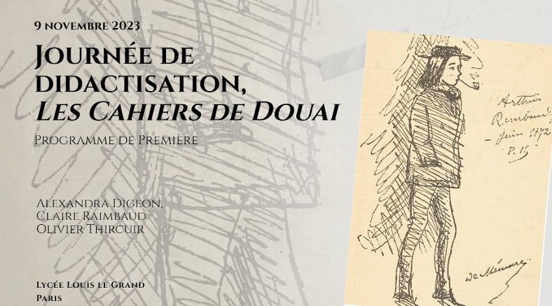 Lien vers le site de l’Académie de Paris – Cahier de Douai, Arthur Rimbaud