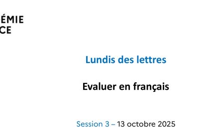 Lundis des lettres -3 – 13/10/2025 – Evaluer en français