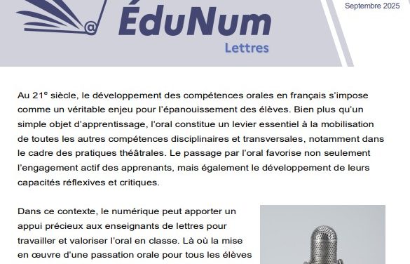 Lettre ÉduNum Lettres n°25 – septembre 2025