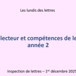 Sujet lecteur et compétences de lecture année 2 – 1er décembre 2025