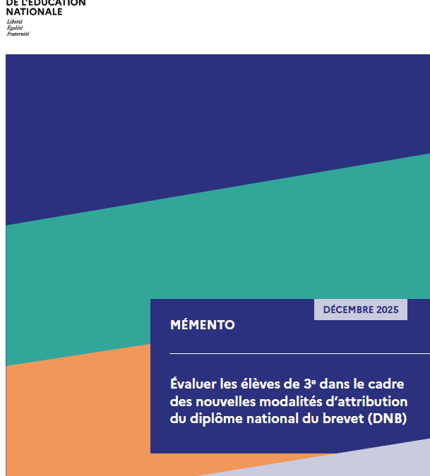 Évaluation en 3e dans le cadre des modalités d’attribution du DNB