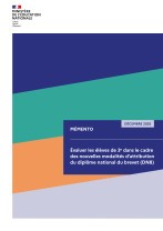 Mémento – Évaluer les élèves de 3e dans le cadre des nouvelles modalités d’attribution du diplôme national du brevet