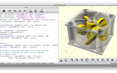 OpenSCAD, un logiciel permettant de créer des modèles de CAO 3D solides