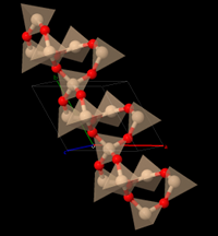 Structure minérale du quartz