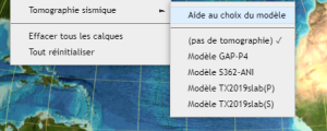 Emplacement de l'outil d'aide dans les menus.